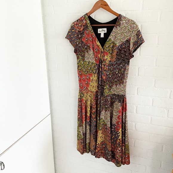 Joseph Ribkoff Paisley Midi Dress, Size 14 - Picture 5 of 13